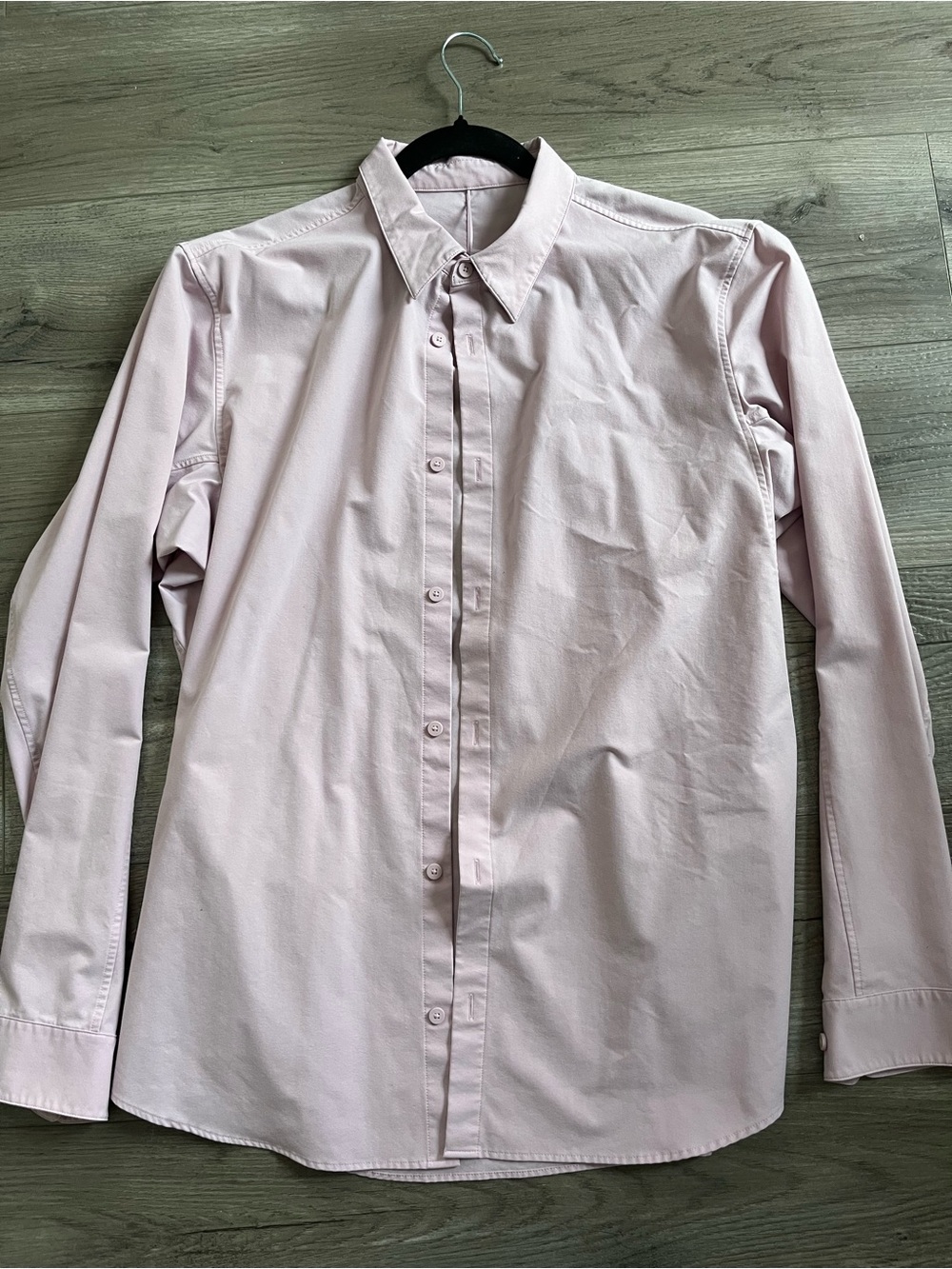 Men's Classic Light Pink Lululemon Button-Up Shirt
